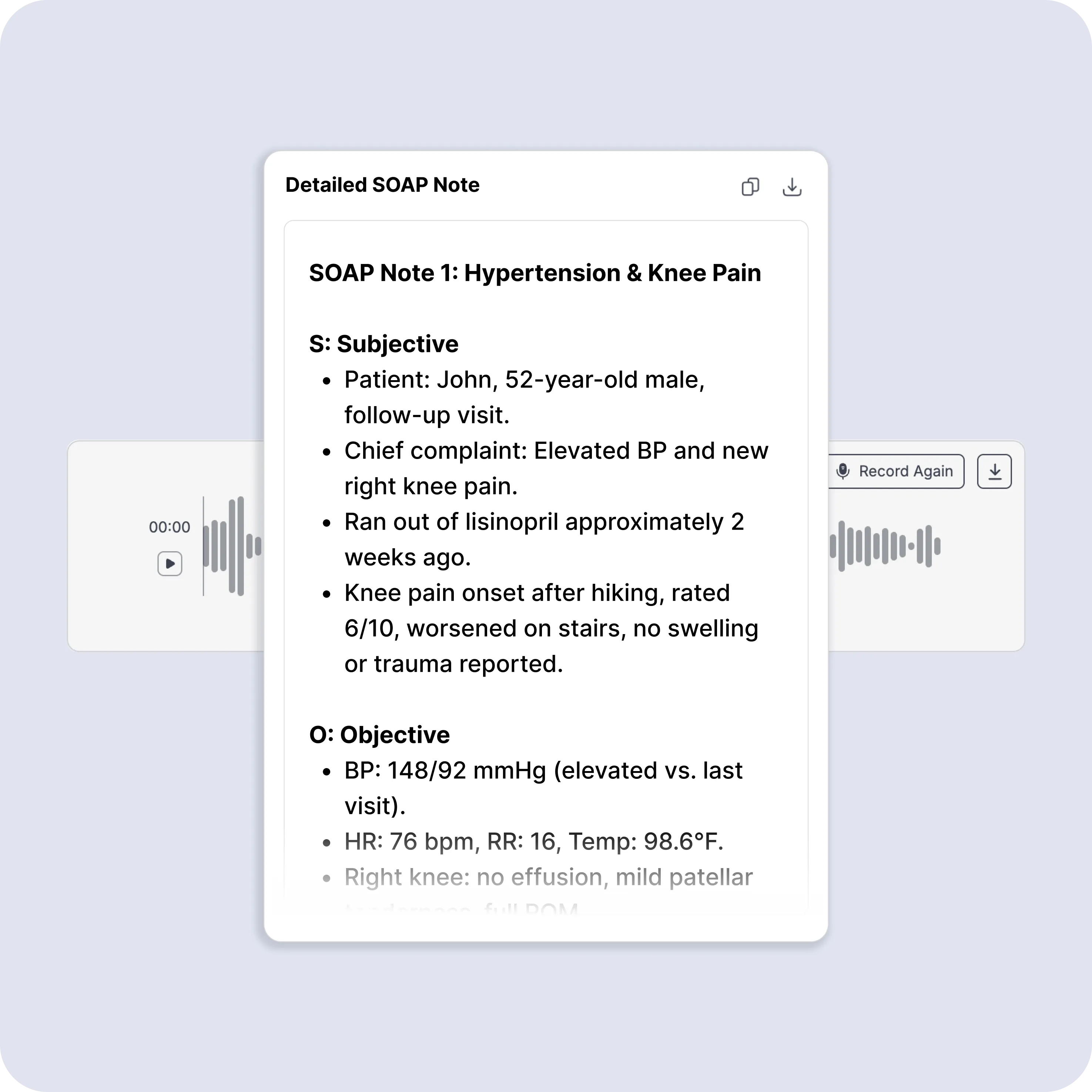 AI Medical Scribes - User Interface