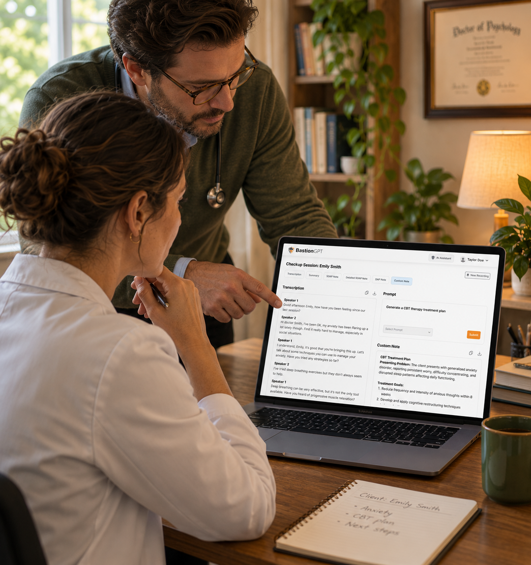 Healthcare provider utilizing AI Medical Scribes for accurate patient records
