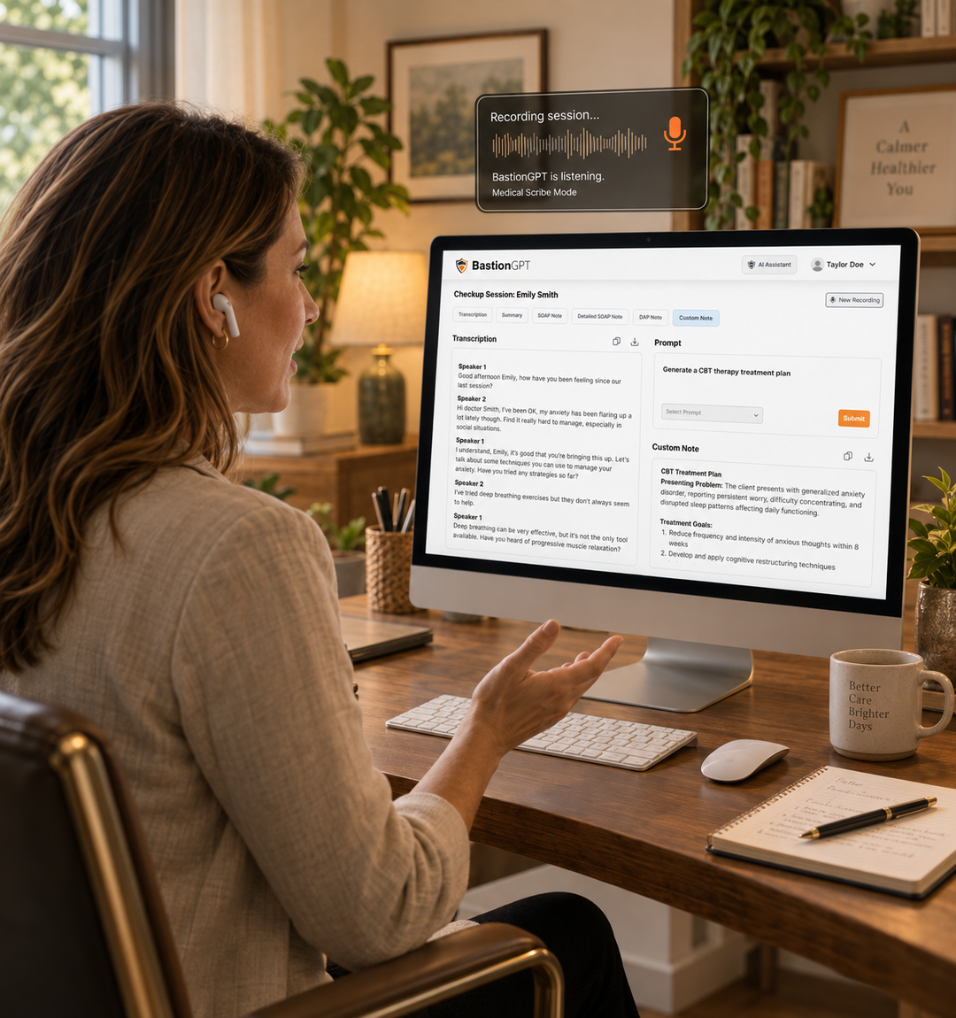 Healthcare provider utilizing AI Medical Scribes for accurate patient records