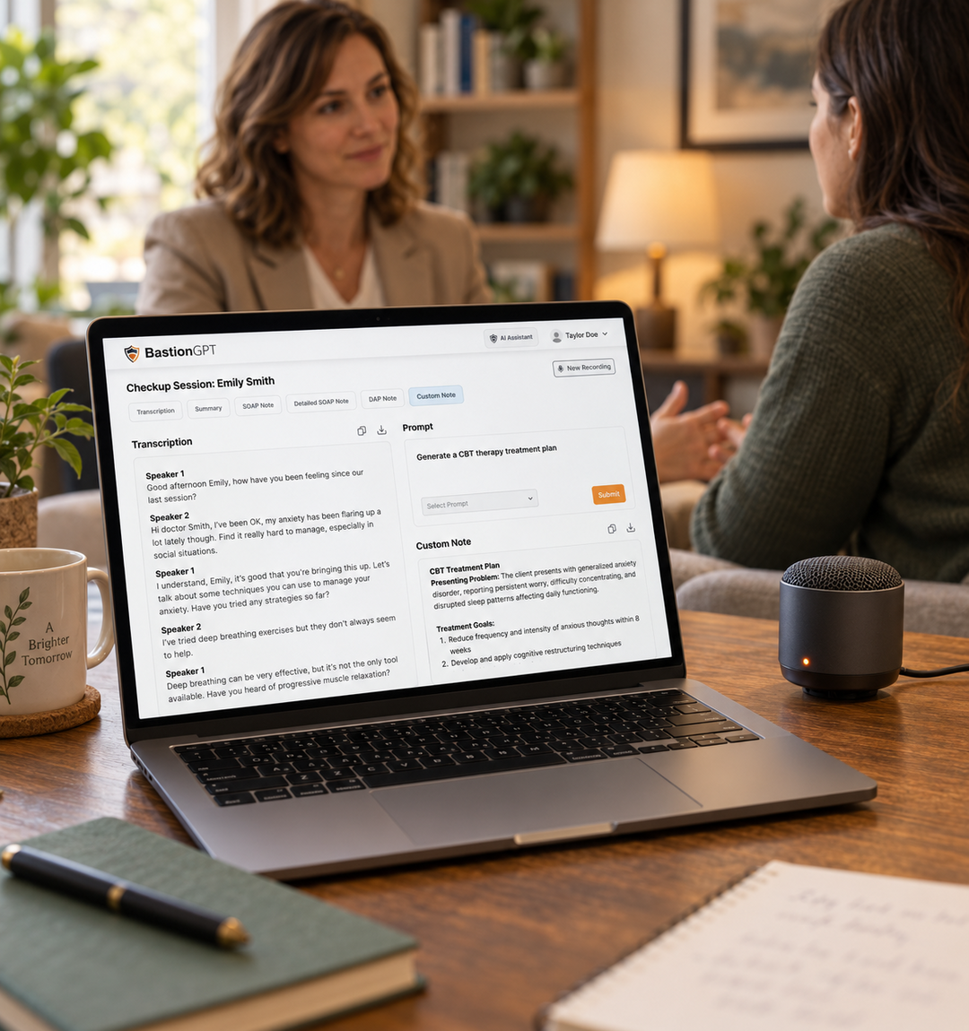 Healthcare provider utilizing AI Medical Scribes for accurate patient records