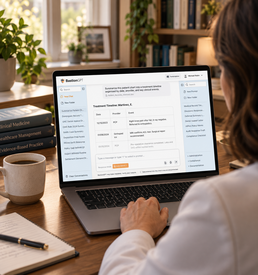 Healthcare provider utilizing AI Medical Scribes for accurate patient records