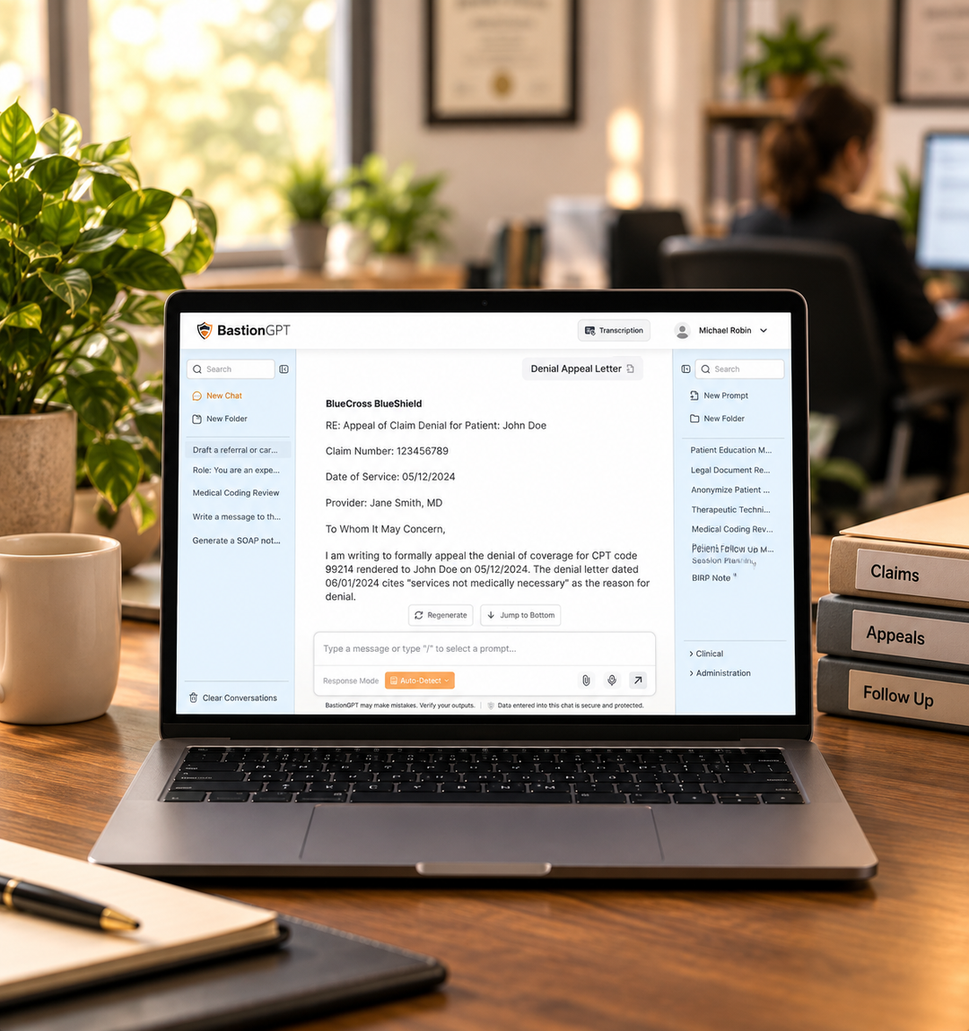 Healthcare provider utilizing AI Medical Scribes for accurate patient records