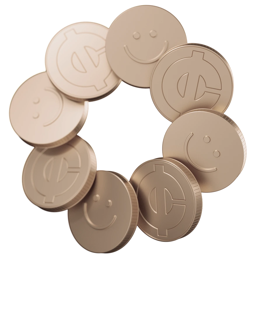 An icon of a magnifying glass highlighting S$0 illustrating a savings account with no minimum deposits and no fees. 