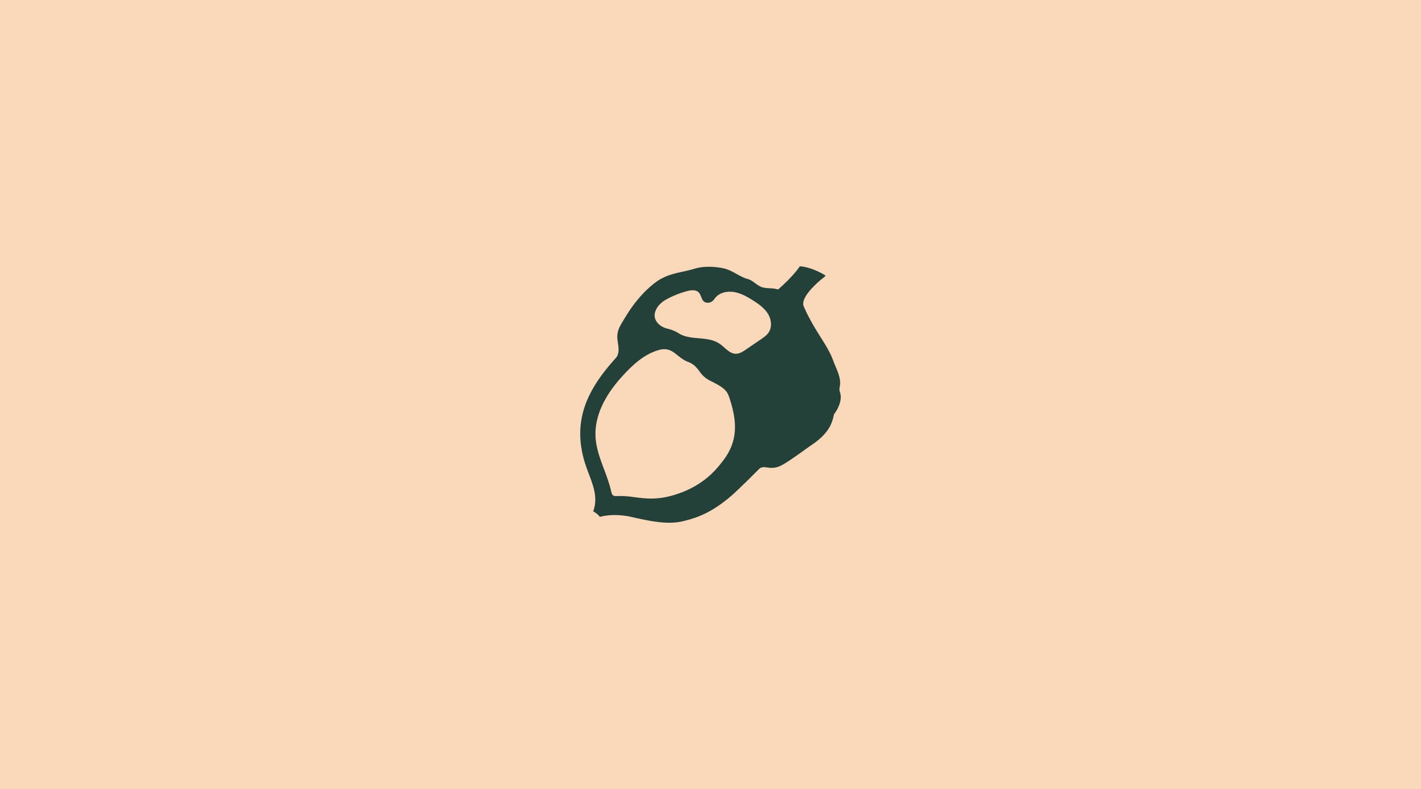 Doe-Anderson acorn logo on a plain, tan background.
