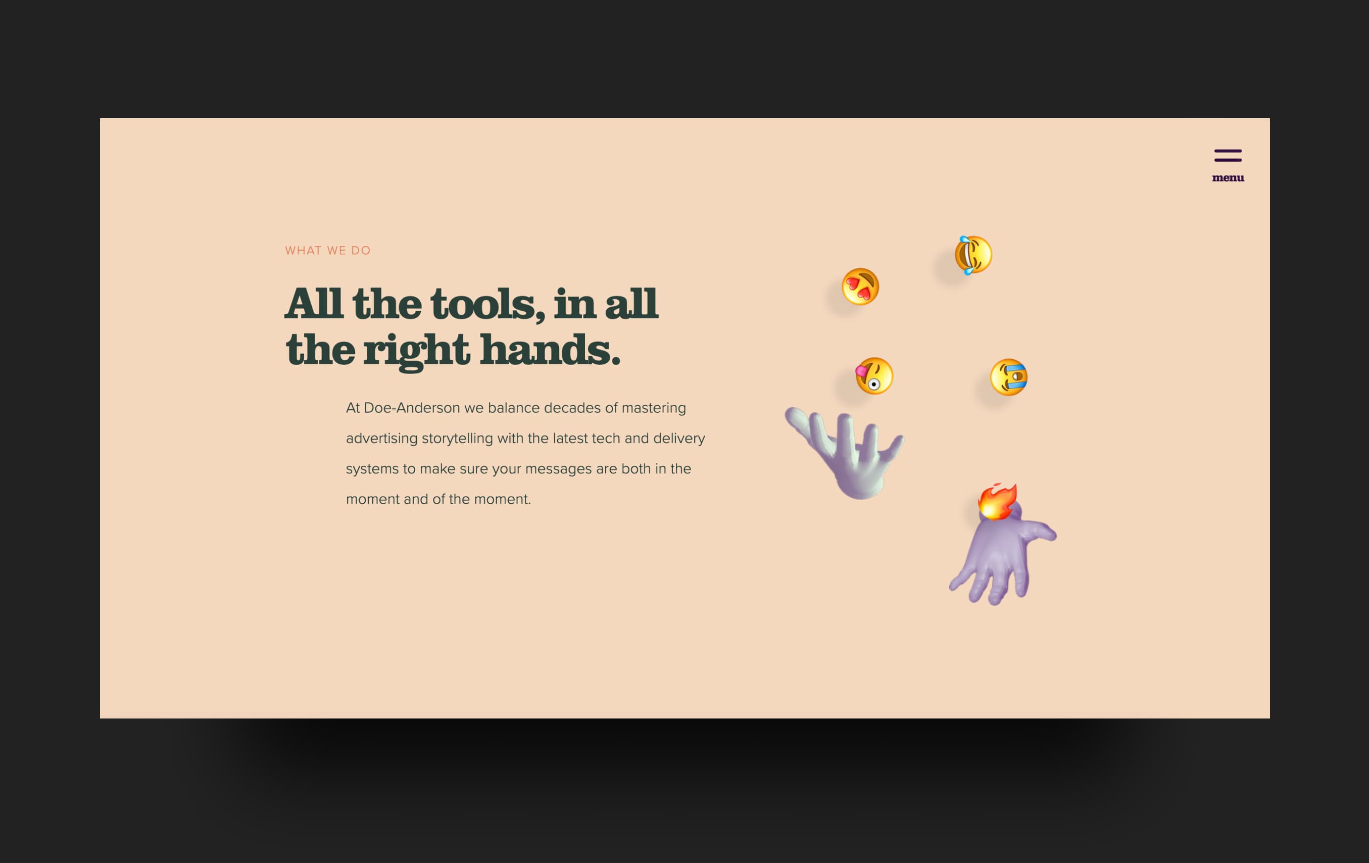 Doe-Anderson website screen for the "Services" page.