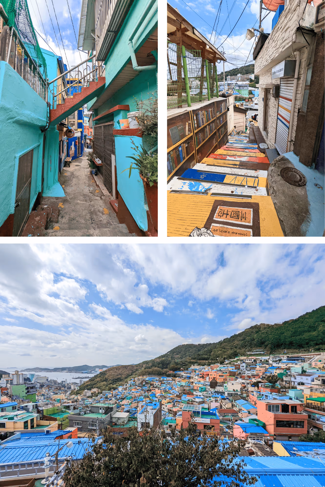 Streets and views from Gamcheon village, Busan, South Korea