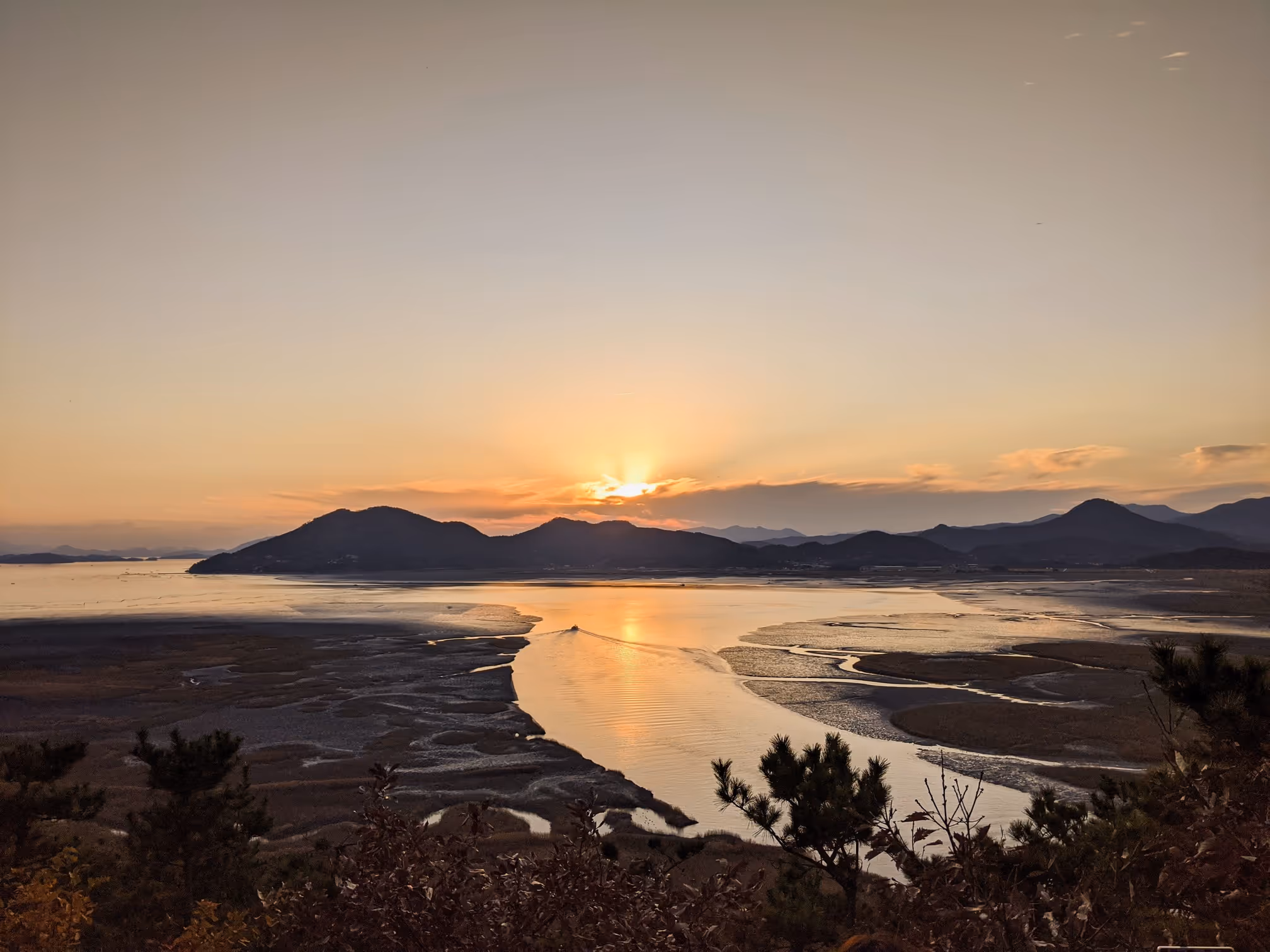 Coucher du soleil en Corée du Sud