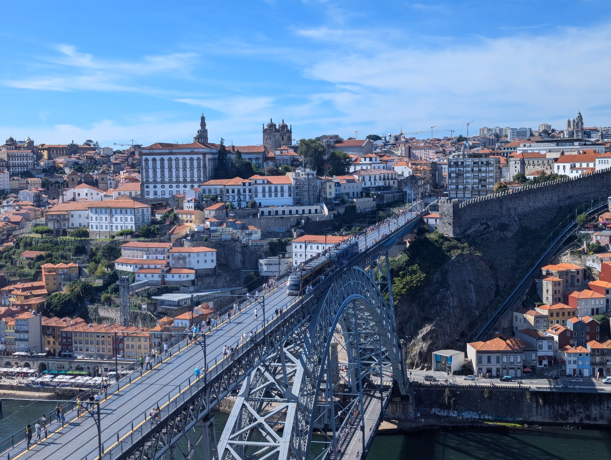 La vue de Porto et du Pont luis I depuis Miradouro da Serra do Pilar