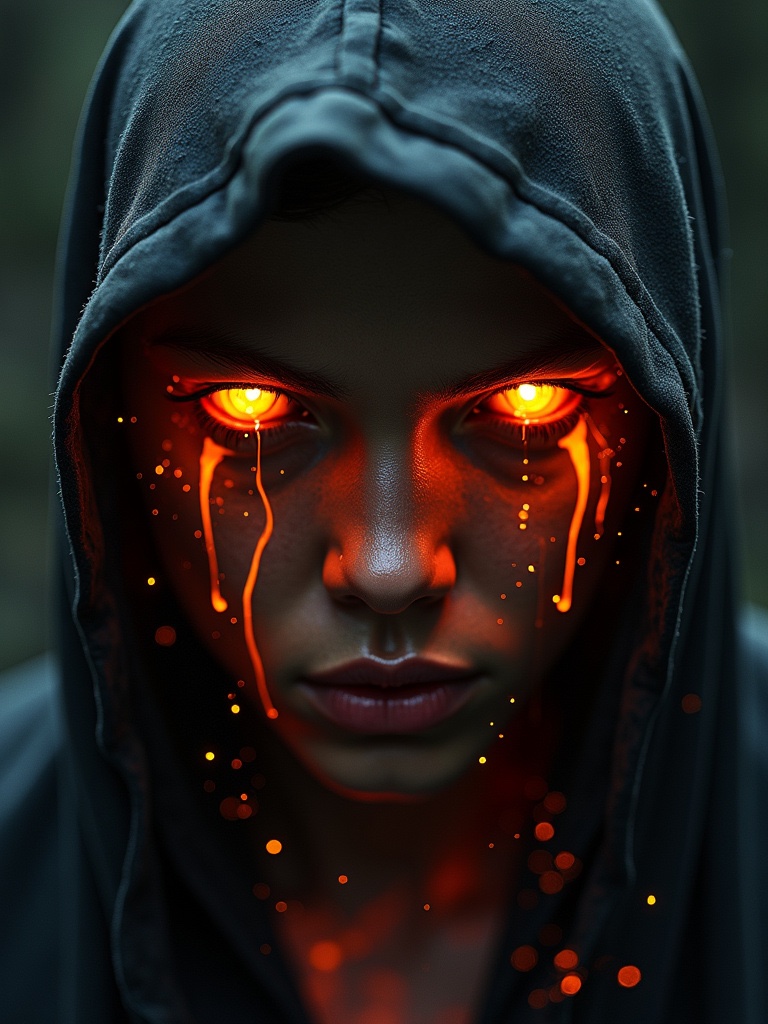 Mysterious Figure in Surreal Light