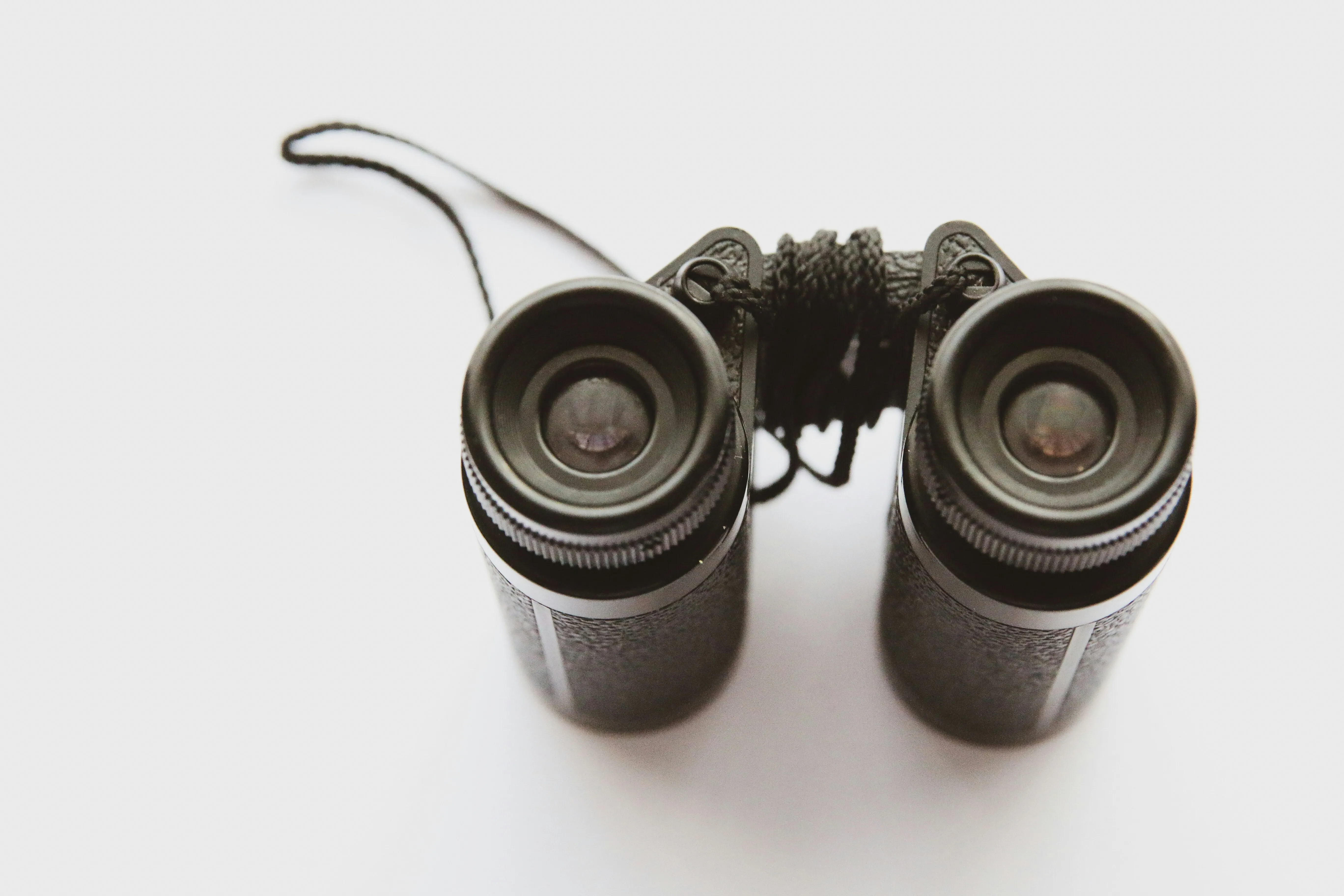 An image of binoculars on a white background - visibility