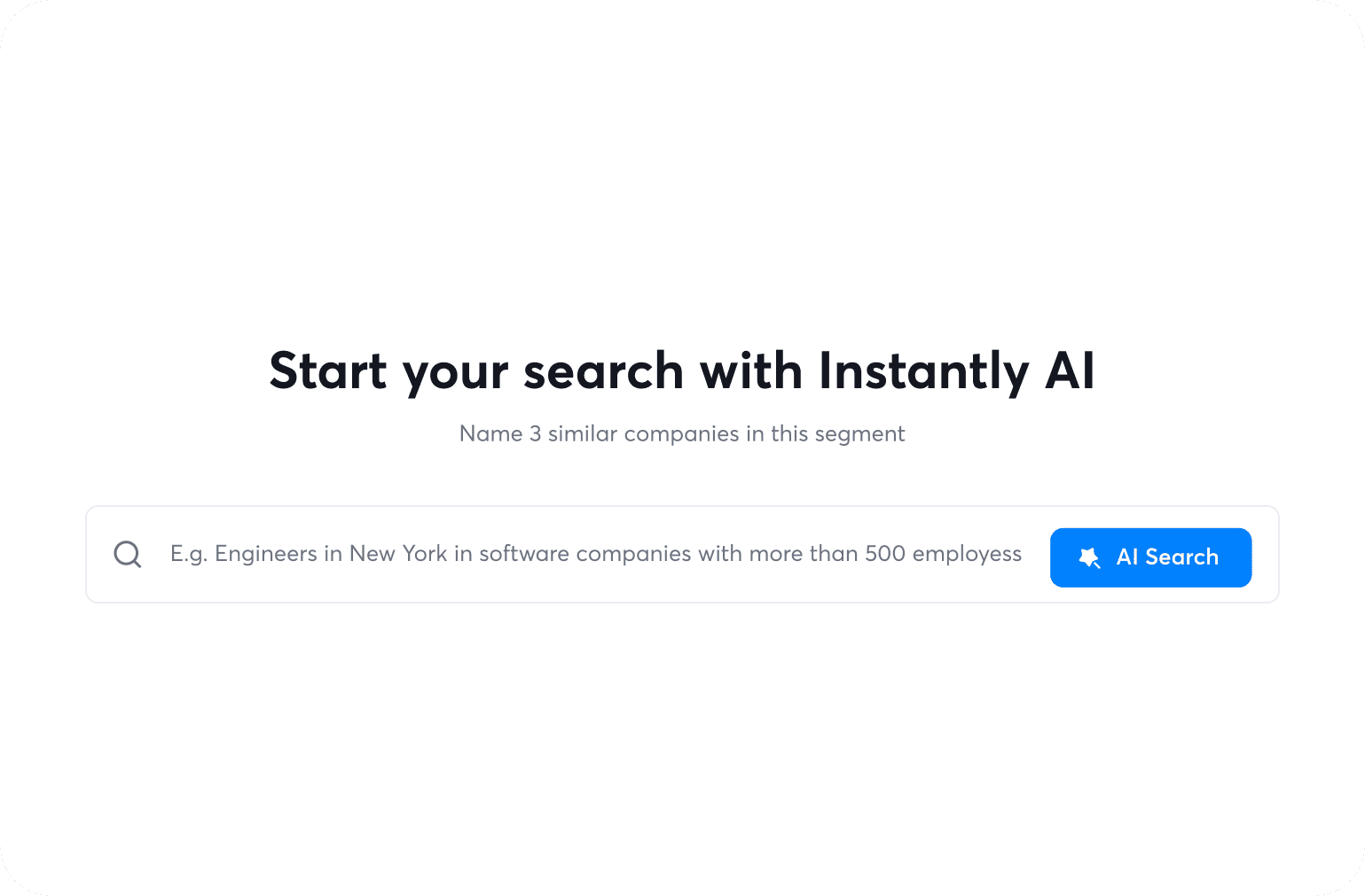 Start your search with AI