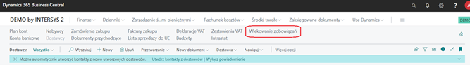 Wiekowanie należności i zobowiązań w Microsoft Dynamics 365 Business Central