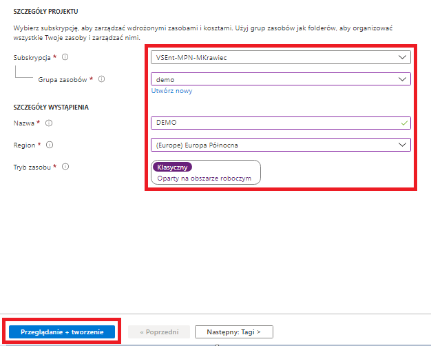 Konfiguracja Application Insights z Business Central Online