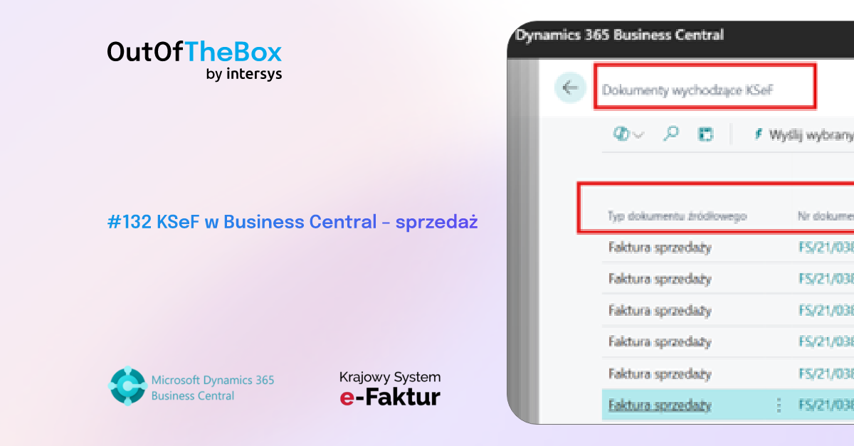 💡 KSeF w Business Central - sprzedaż