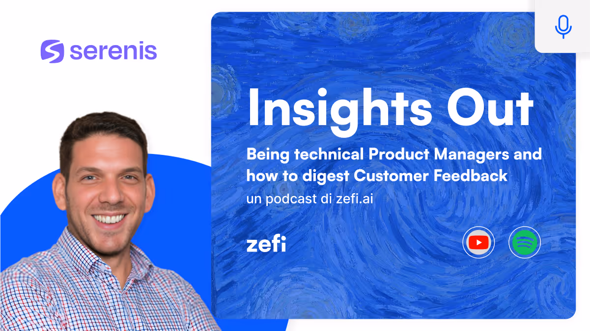 Insights Out by Zefi.ai podcast cover with Filippo Sarzana from Serenis
