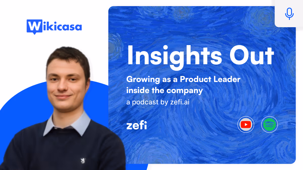 Insights Out by Zefi.ai podcast cover with Andrea Pugnetti from Wikicasa