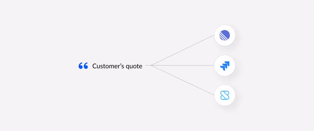Example of enriching development tickets with customer feedback