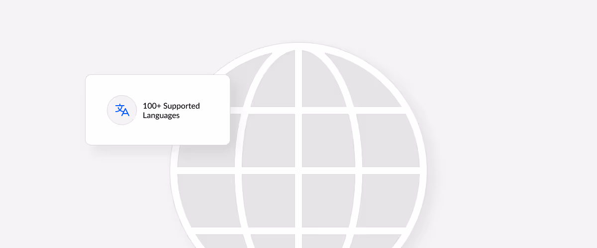 Globe to explain that Zefi supports 100+ languages
