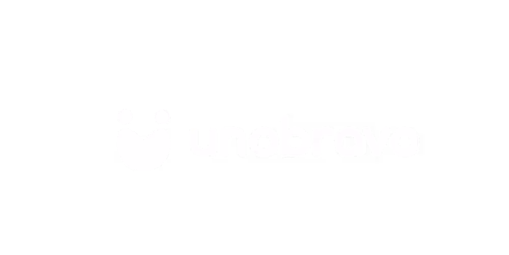 Unobravo logo white with transparent background