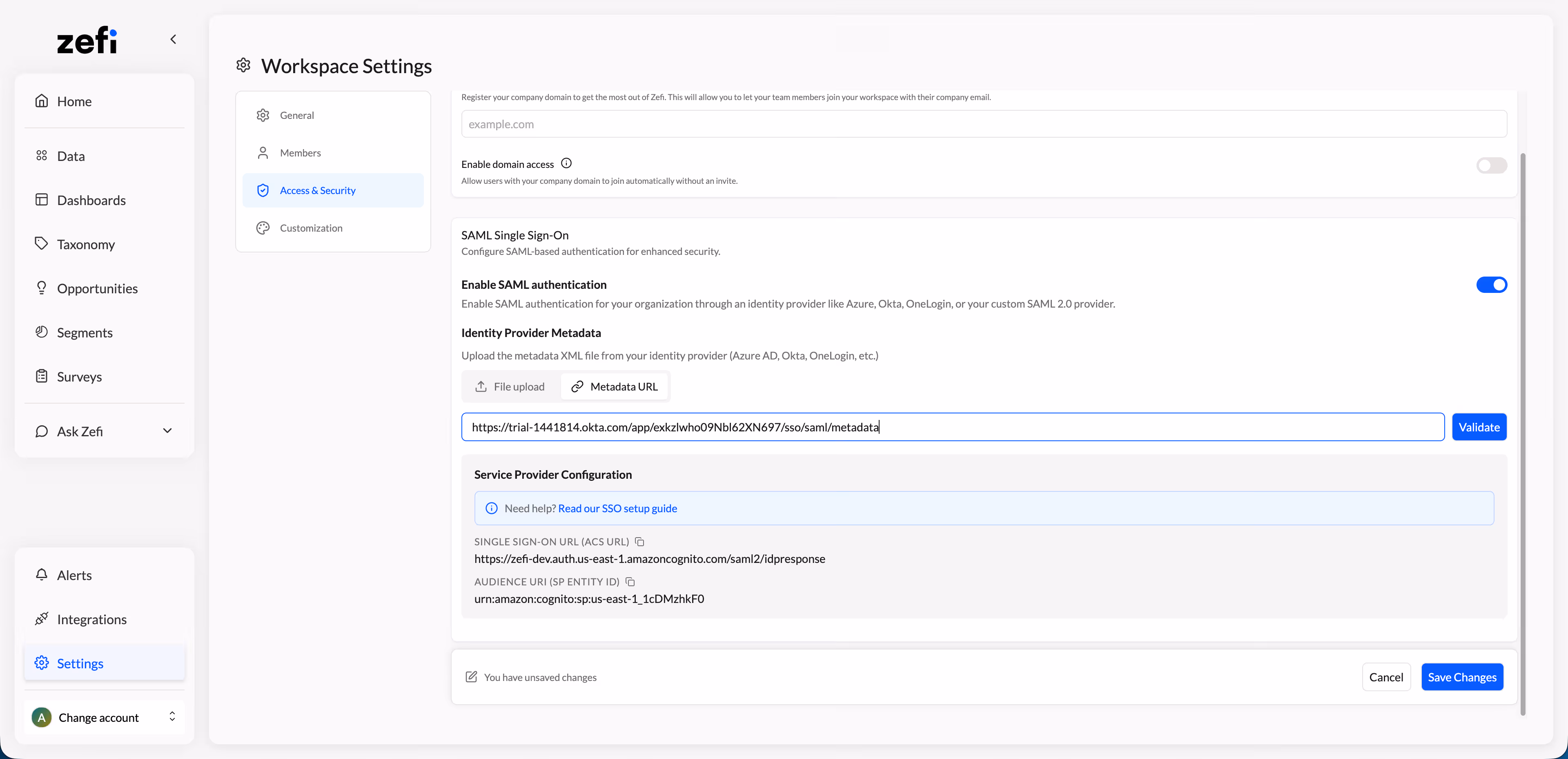 Screenshot of a software