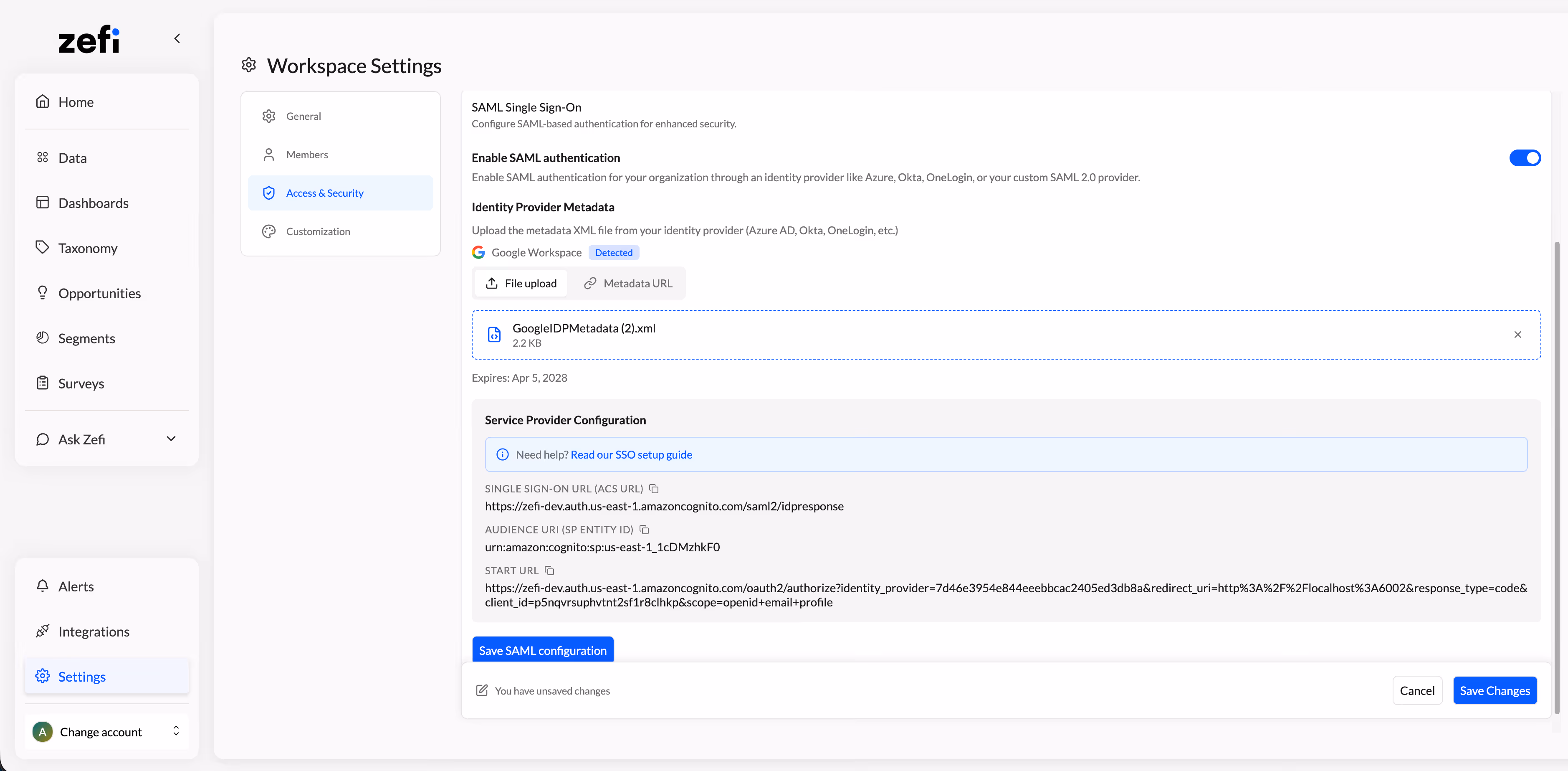 Screenshot of a software