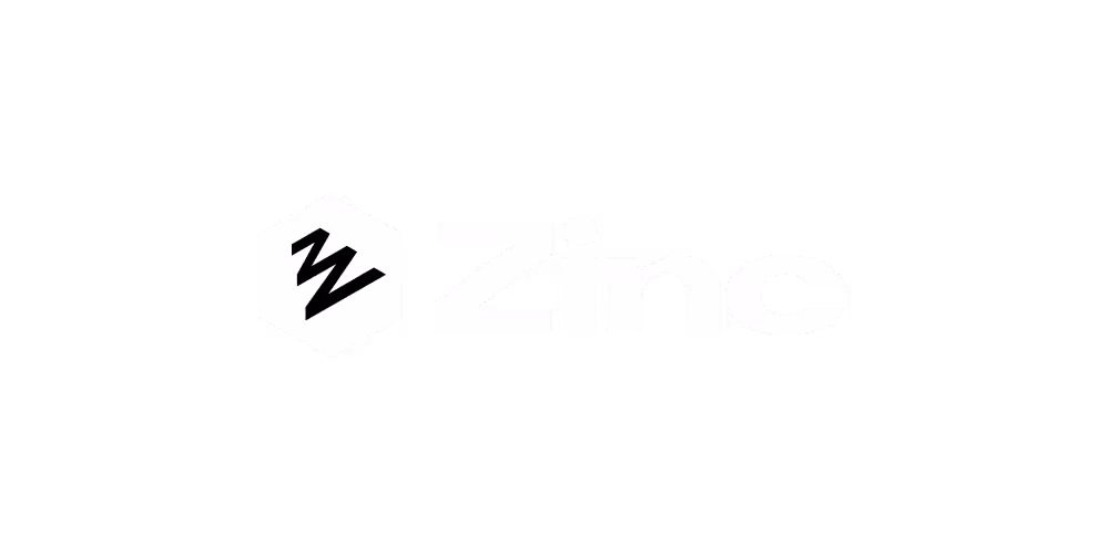 Zinc logo white with transparent background