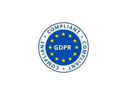 GDPR logo blue with transparent background