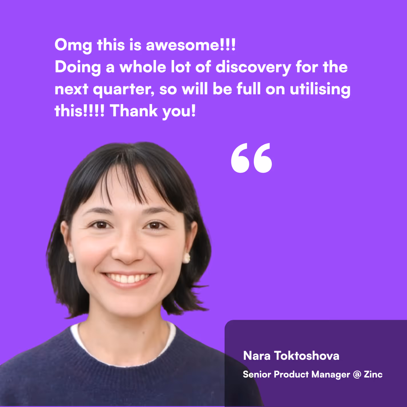 Quote about Zefi from Nara Toktoshova