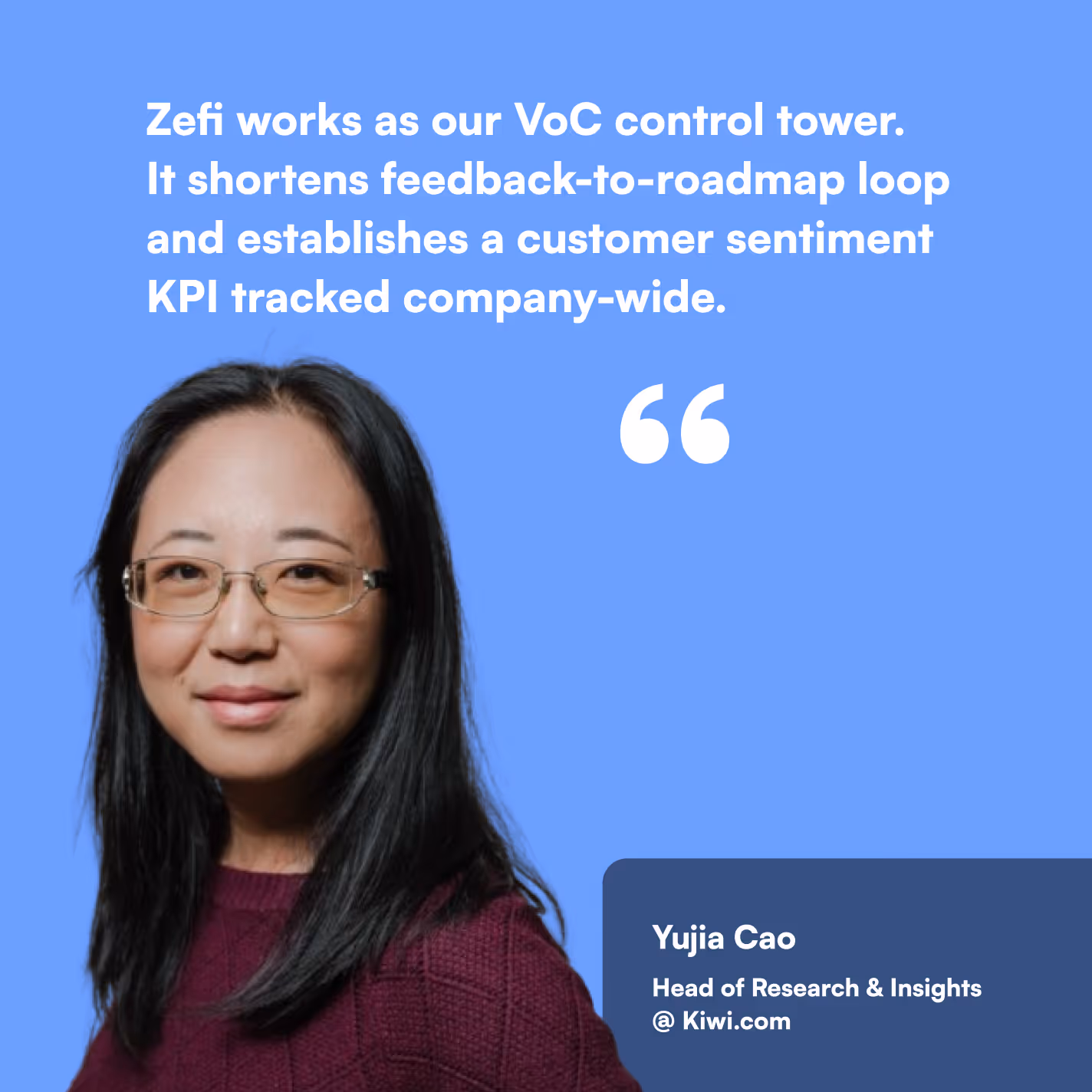 Quote about Zefi from Yujia Cao