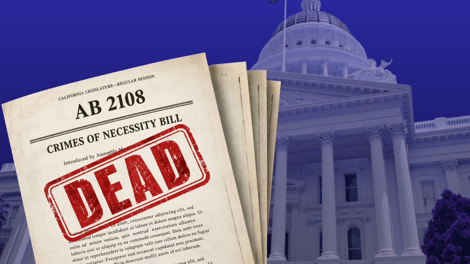 CA Democrat Bill to Legalize "Crimes of Necessity" Defeated