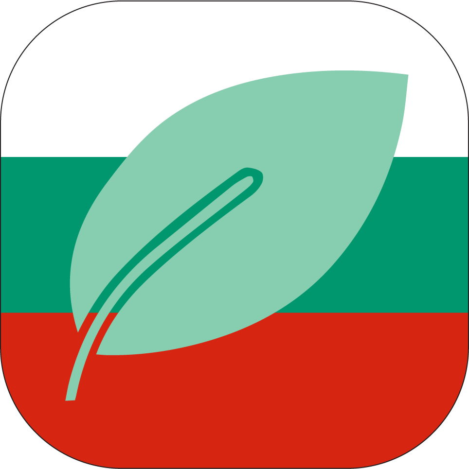 Логотип Leaf Visa с флагом Болгарии