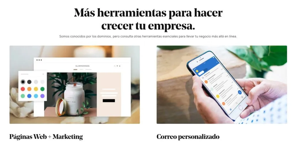 sitio creador godaddy