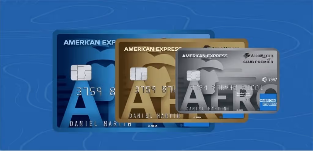 Diferentes tipos de tarjetas AMEX Aeroméxico