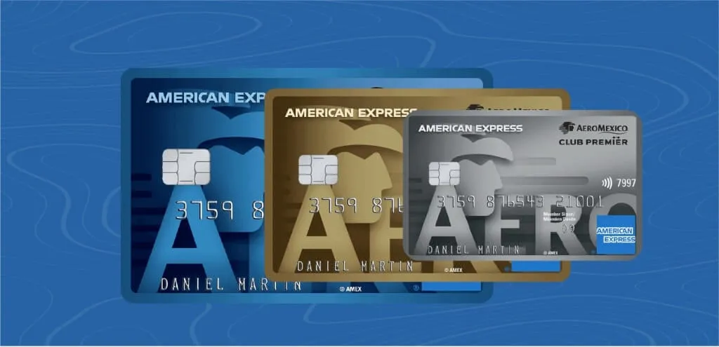 Diferentes tipos de tarjetas AMEX Aeroméxico