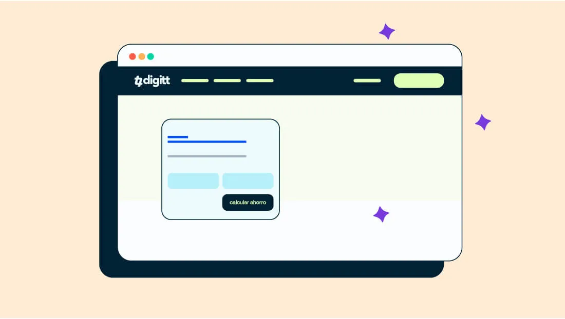 Página de Digitt dónde podrás calcular tu ahorro al transferir tu deuda a Digitt.