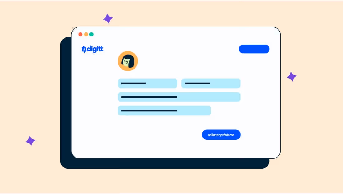 Ilustración que muestra un ejemplo de la información personal que tendrás que llenar al solicitar tu préstamo.