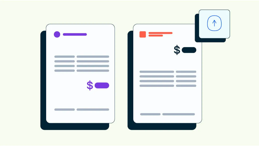 Ilustración que simula el paso de subir tus estados de cuenta de tus tarjetas de crédito.