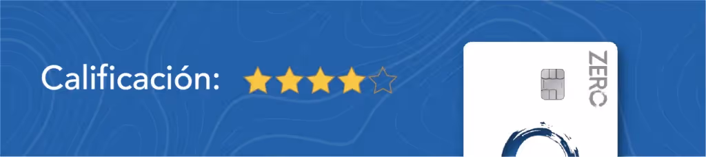 Calificación 4 de 5 estrellas para la tarjeta de crédito HSBC Zero