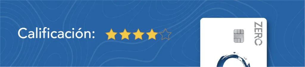 Calificación 4 de 5 estrellas para la tarjeta de crédito HSBC Zero