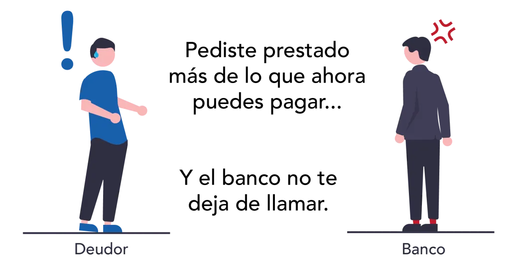 Pediste prestado más de lo que ahora puedes pagar y el banco no te deja de llamar