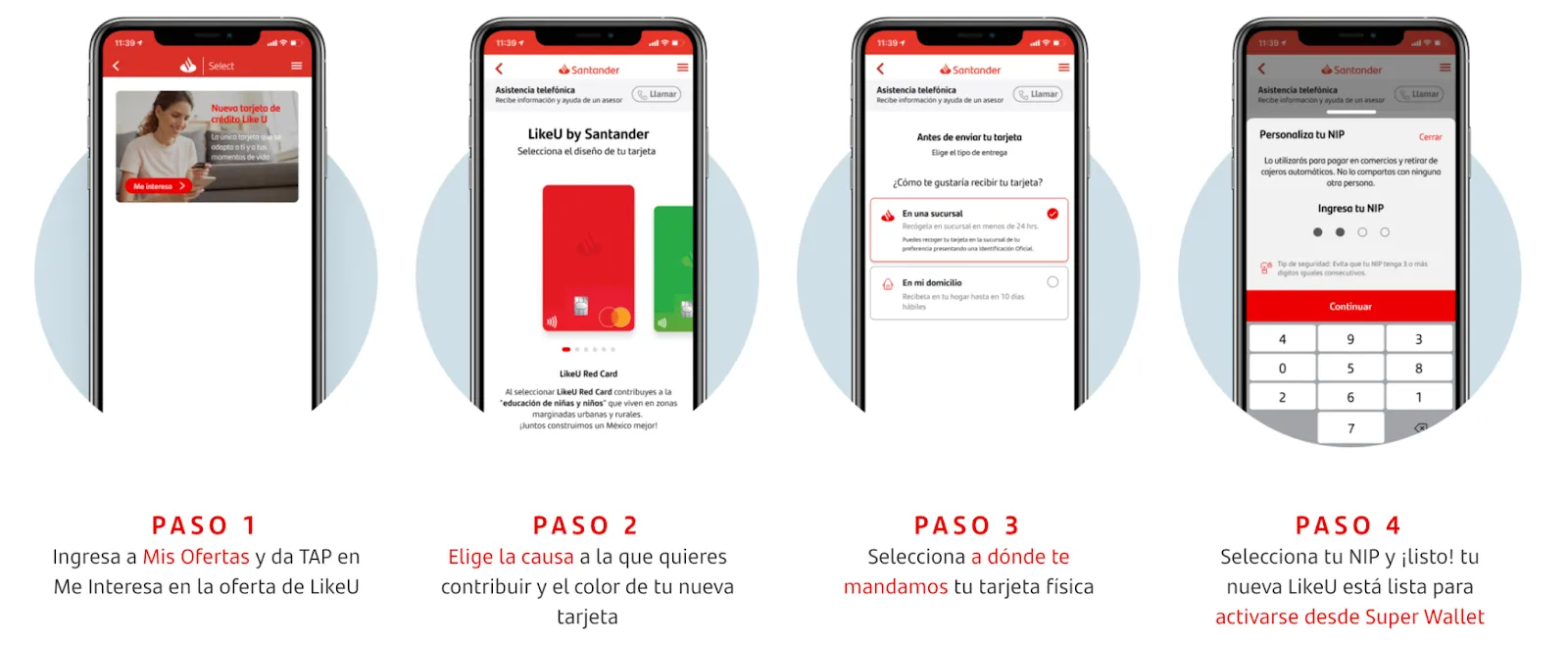 Pasos para solicitar la tarjeta Santander LikeU
