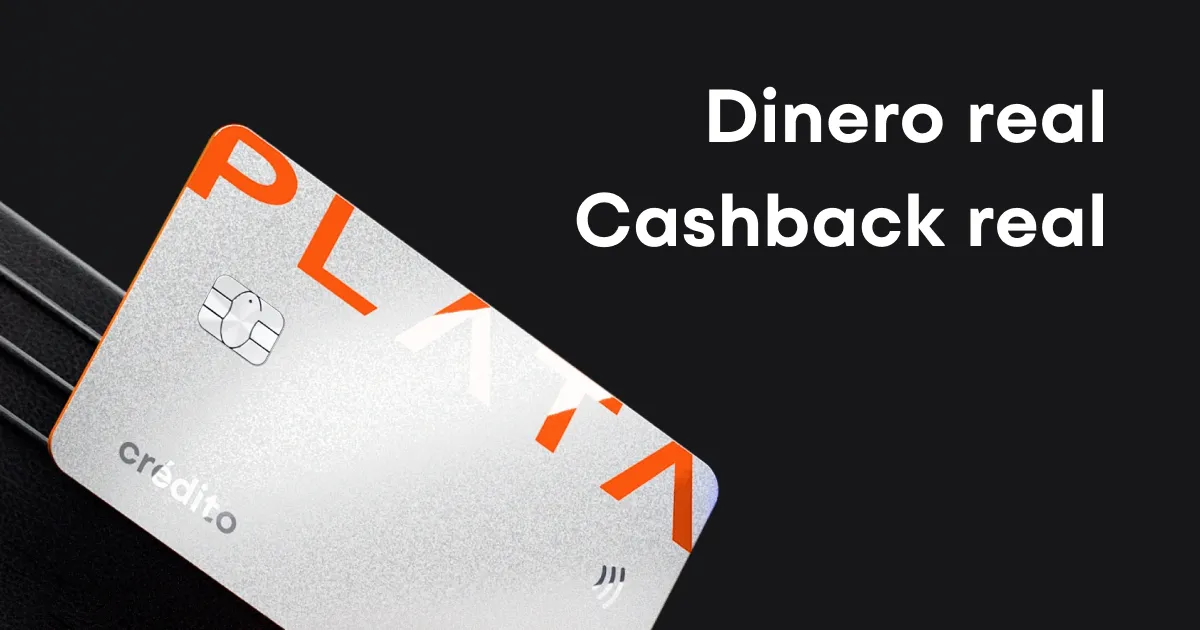 Cashback real con Plata Card