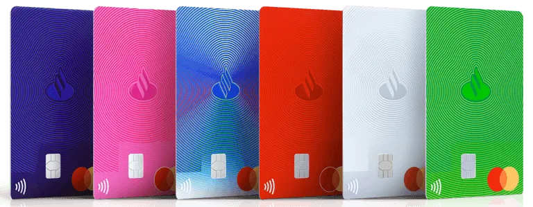 Tarjetas Santander Like U múltiples colores