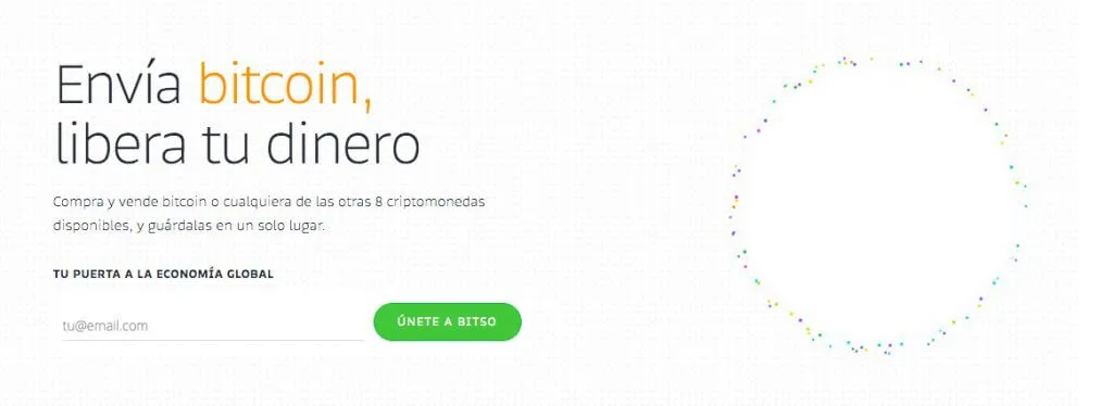 Página principal de Bitso México