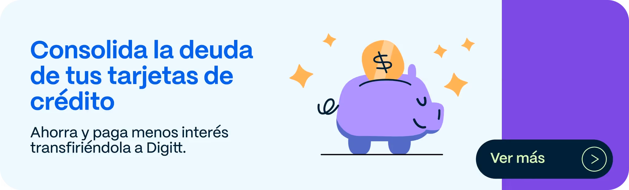 Consolida tu deuda de tarjeta de crédito con Digitt