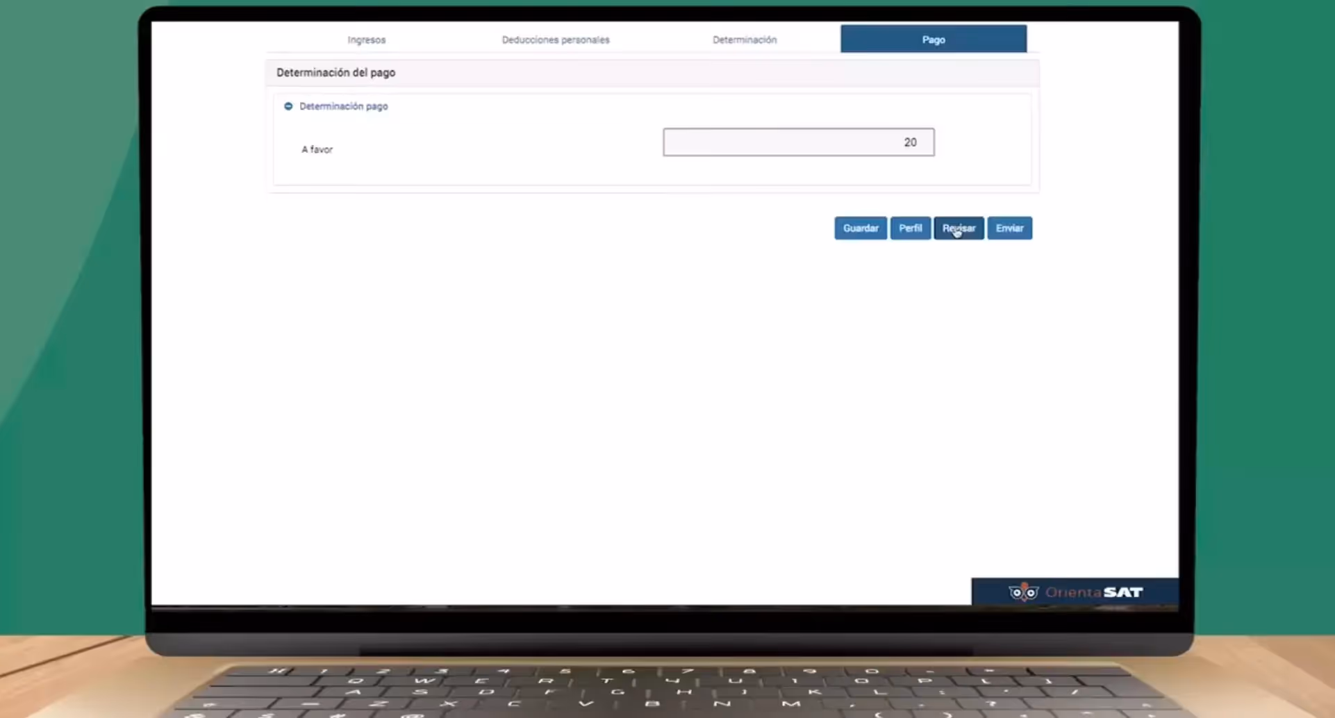 Portal SAT determinación del pago
