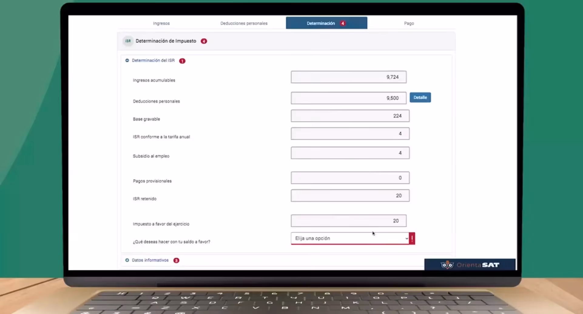 Portal SAT saldo a favor