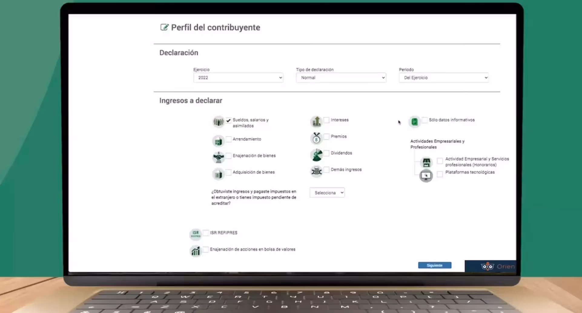 Portal SAT perfil del contribuyente
