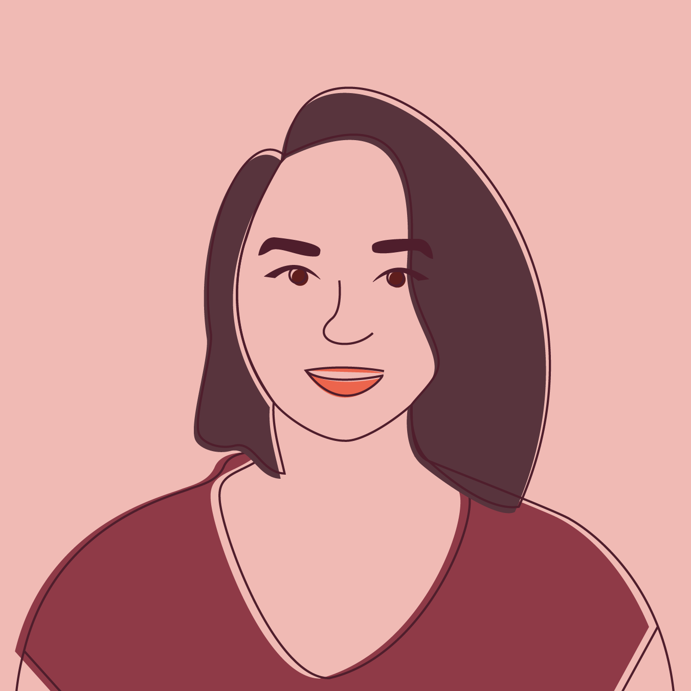 Illustrated portrait of Amelia Tam 