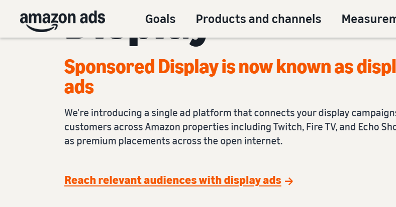 Sponsored Display is now known as display ads - Amazon Ads 공식 안내